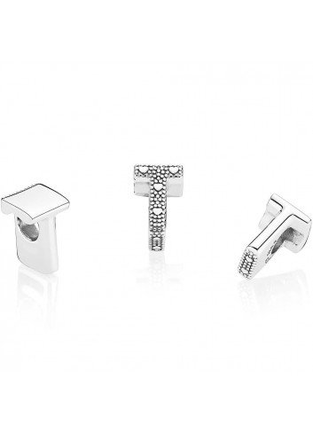 PANDORA CHARM PLATA LETRA T 2