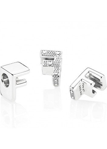 PANDORA CHARM PLATA LETRA F 2