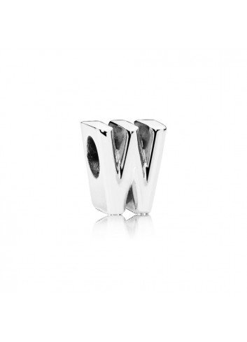 PANDORA CHARM PLATA LETRA W