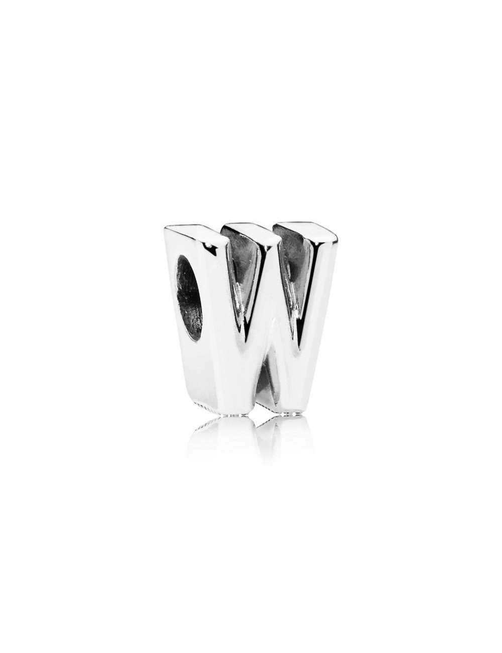 PANDORA CHARM PLATA LETRA W