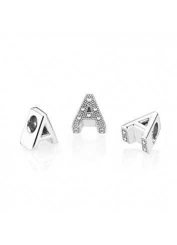 PANDORA CHARM PLATA LETRA A 2