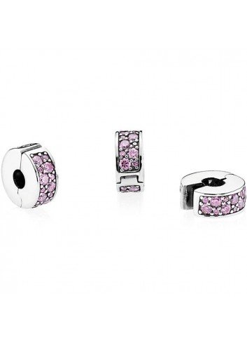 PANDORA CLIP PLATA PAVE ROSA 2