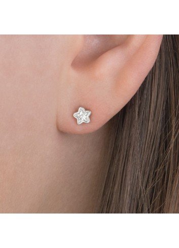 PANDORA PENDIENTES PLATA CIRCONITA ESTRELLA 2