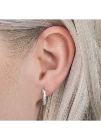 KLEINE ZIRCONIA HOOP SILBER OHRRINGE PANDORA 2