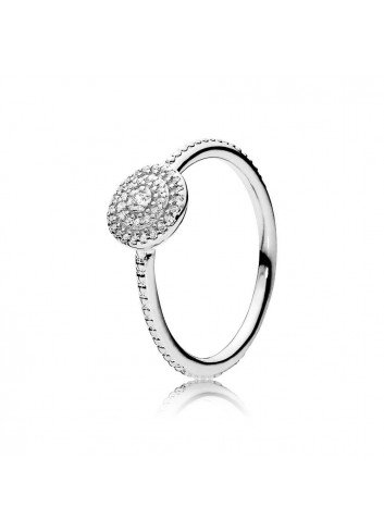 PANDORA ANILLO PLATA CIRC CUBICA T-52