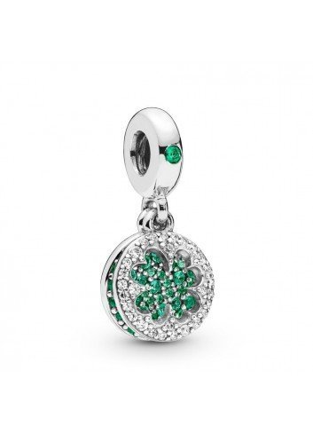 PD CHARM PLATA CRISTAL TREBOL