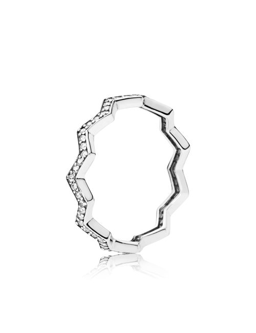 Zigzag Zirconia Silver Ring Pandora, latest offers on Pandora jewels