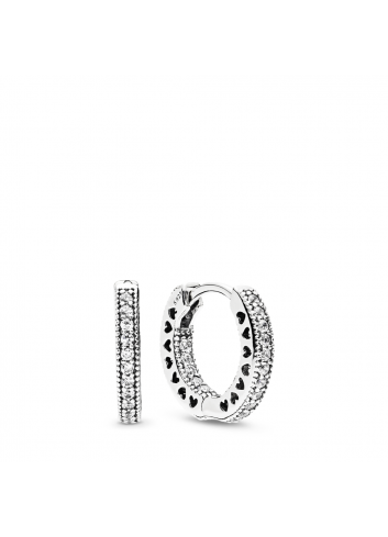 KLEINE ZIRCONIA HOOP SILBER OHRRINGE PANDORA