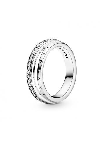 Anel Triple Band Pandora Em Pave, as últimas ofertas em Pandora joalharia