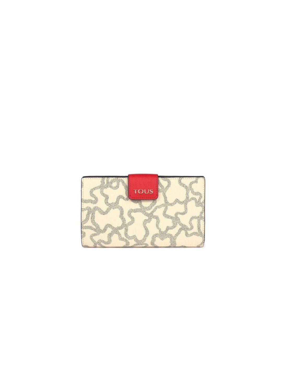 Tous Flat Wallet Kaos Icon Multi Beige-Red, latest offers on Tous Moda  fashion accessories