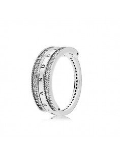 Logotipo Pandora Ring Prata Zirconia, as últimas ofertas em Pandora joalharia