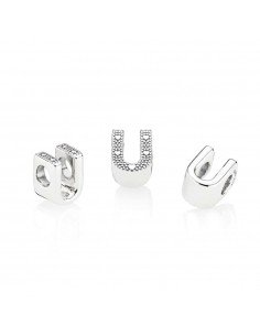 PANDORA CHARM PLATA LETRA U 2