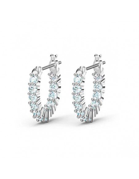 Brinco De Argola Swarovski Vittore, Branco, Banhado A Ródio, as últimas ofertas em Swarovski joalharia