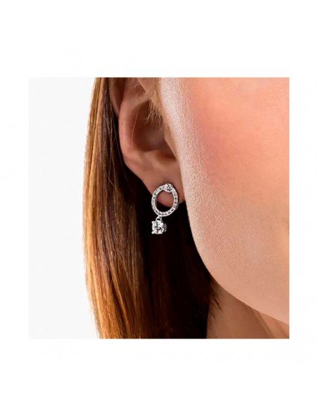 Boucles D'Oreilles Swarovski Attract Circle, Blanc, Plaqué Rhodié, dernières offres en Swarovski bijoux