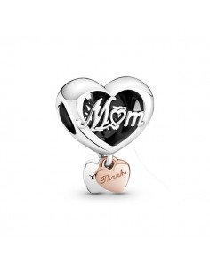Charme De Coração Pandora Rose Silver Obrigado Mãe, as últimas ofertas em Pandora joalharia