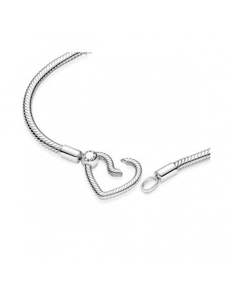 Pandora Schlangenkettenarmband Mit Herzverschluss,  aktuelle angebote in Pandora schmuck