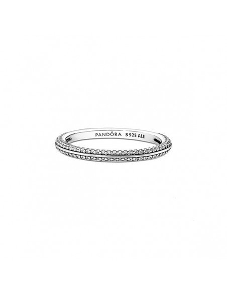 BAGUE EN ARGENT PANDORA CLASSIQUE EN PAVÉ SUR samparfums.es