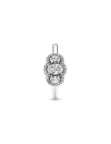 BAGUE PANDORA VINTAGE AVEC TROIS PIERRES BRILLANTES SUR samparfums.es