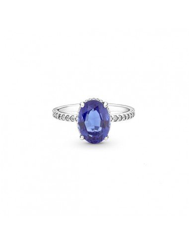 Pandora Anello di fidanzamento con alone blu brillante