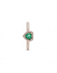 PANDORA ROSE ANEL DE CORAÇÃO VERDE BRILHANTE