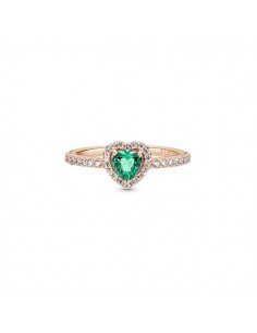 PANDORA ROSE ANEL DE CORAÇÃO VERDE BRILHANTE 2