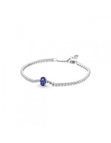 PANDORA SHINY PAVE BRACELET IN BLUE TONE