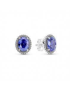 Boucles D'Oreilles Pandora Bright Halo Stud Dans Les Ton Bleu, dernières offres en Pandora bijoux