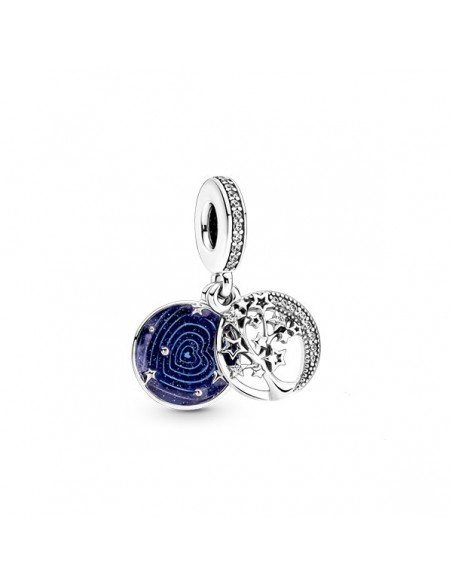 Pandora Argent Charm Pendentif Double Arbre & Lune De La Galaxie, dernières offres en Pandora bijoux