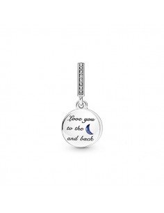 Pandora Silber Charm Anhänger Doppelter Baum & Mond Der Galaxie,  aktuelle angebote in Pandora schmuck 2