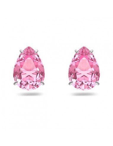 Swarovski Pink Gem Stud Earring, Rhodium-Plated, latest offers on Swarovski jewels