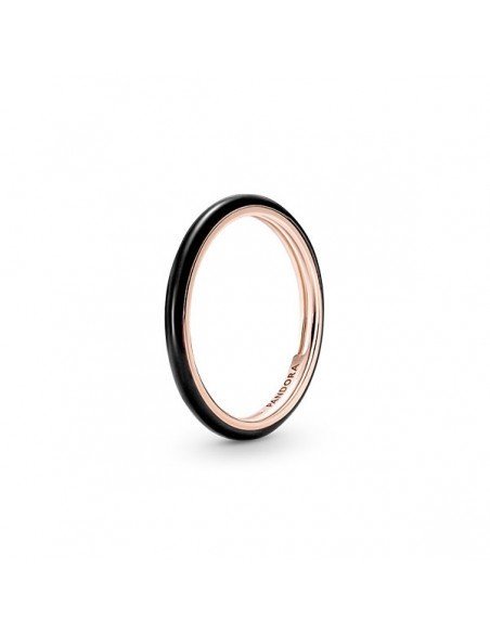 Bague Émail Noir Pandora Me Rose, dernières offres en Pandora bijoux