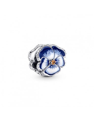 PANDORA BLUE PANSY FLOWER CHARM DANS SAMPARFUMS.ES