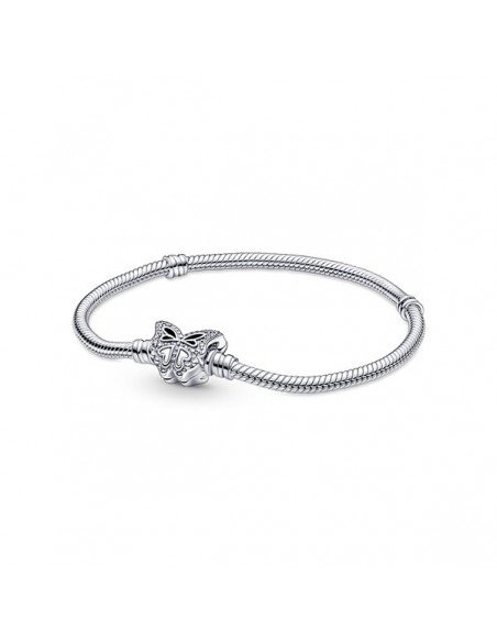 Pandora Moments Bracelet Snake Chain Butterfly Fermoir chez samparfums.es