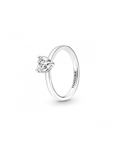 Bague Solitaire Cœur Brillant Pandora, dernières offres en Pandora bijoux