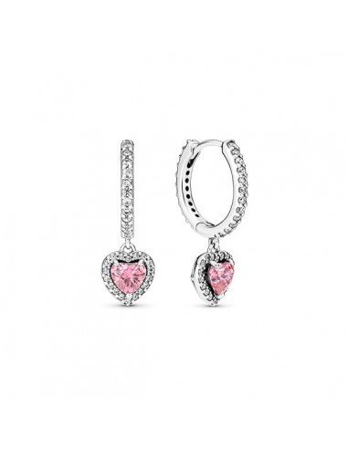 Rosa Helle Halo-Herz-Reifenohrringe Pandora,  aktuelle angebote in Pandora schmuck