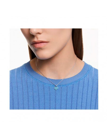 Colar Swarovski Blue Ginger Necklace, Rhodium Plated at samparfums.es