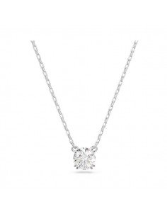 Swarovski Constella Pendant, Round Size, White, Rhodium Plated - Sam Parfums