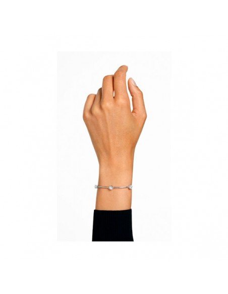 Bracciale rotondo Swarovski Constella, bianco, placcato in rodio - Sam Parfums