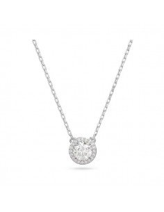 Pingente Swarovski Constella Pavimento Branco Redondo, com revestimento de Ródio - Sam Parfums