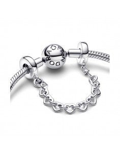 Pandora Linked Hearts Safety Chain (Cadeia de Segurança dos Corações Ligados Pandora). 2