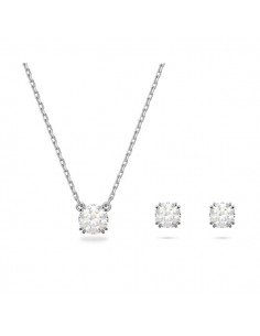 Conjunto Swarovski Constella, redondo, branco, revestido a ródio em samparfums.es