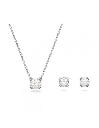 Conjunto Swarovski Constella, redondo, branco, revestido a ródio em samparfums.es