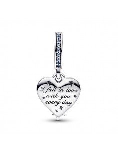 Pandora Charm Ciondolo a cuore con doppia stella a samparfums.es 2