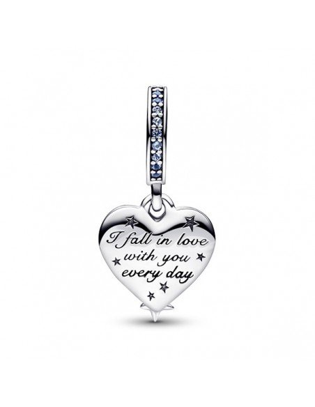 Pandora Charm Ciondolo a cuore con doppia stella a samparfums.es