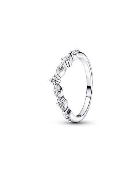 Alternate Desire Ring Brilliant Aus poliertem Sterlingsilber
