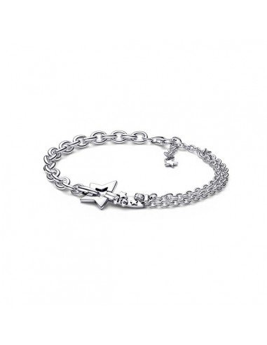 Bracelet double maillon étoile filante