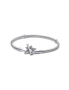 Bracelet en chaîne de serpent avec fermeture en T asymétrique en étoile