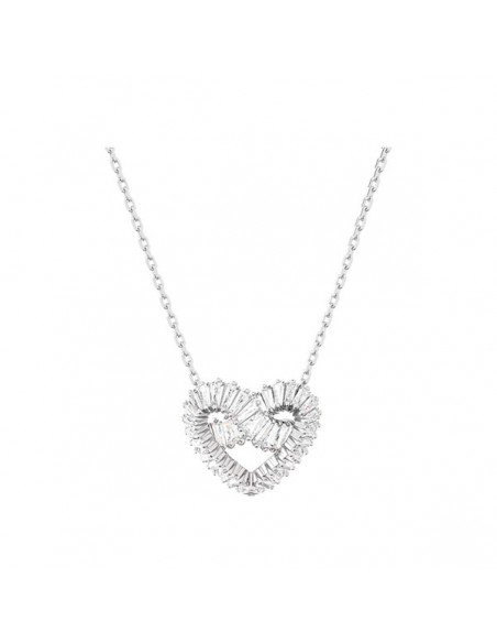 Swarovski Collar Matrix Corazon,Blanco, Baño De Rodio en samparfums.es