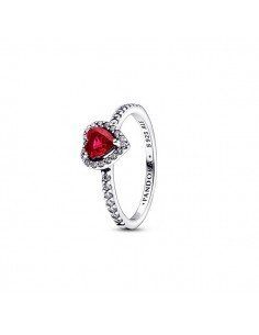 Anello Pandora Red Glitter Level Heart.