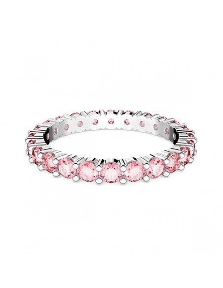 Anel Matricial Swarovski, Redondo, Rosa, Rodízio.